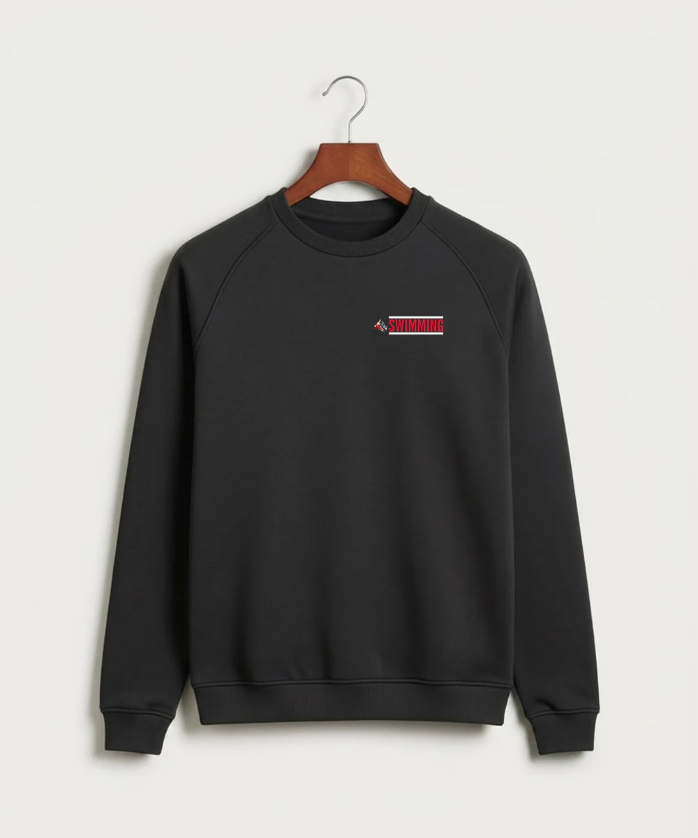 John Marshall High School Swim Dive Girls - Black Crewneck - Left Chest