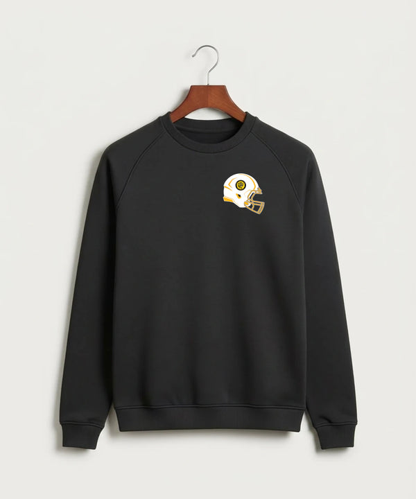 New London Spicer High School Football (Boys) - Black Crewneck - Left Chest