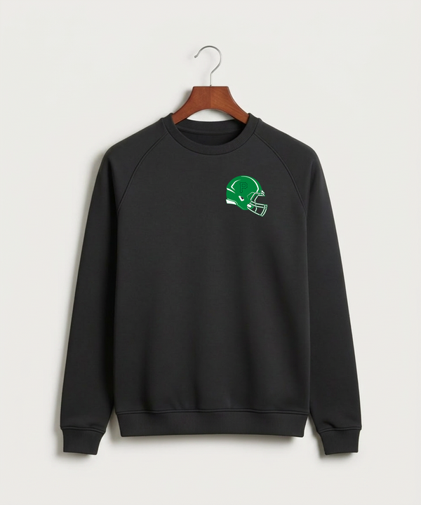 Pipestone Area High School Football (Boys) - Black Crewneck - Left Chest