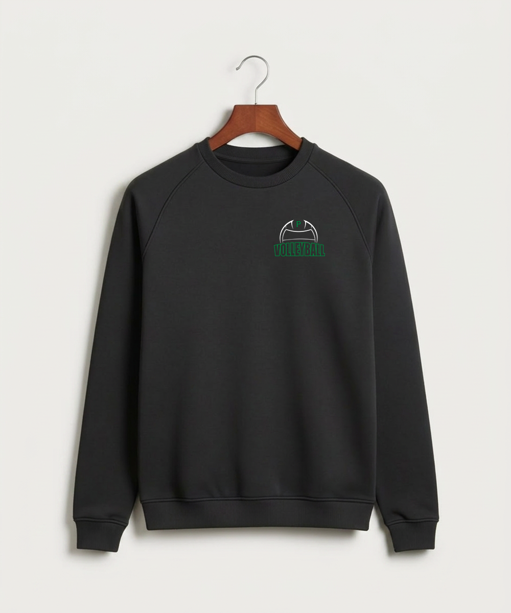 Pipestone Area High School Volleyball (Girls) - Black Crewneck - Left Chest