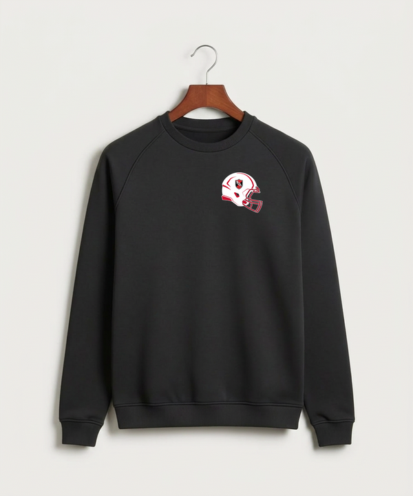 Saint James High School Football (Boys) - Black Crewneck - Left Chest