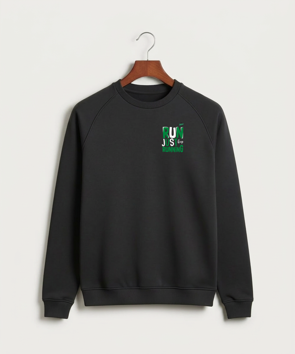 Waterville-Elysian-Morristown High School Football (Boys) - Black Crewneck - Left Chest