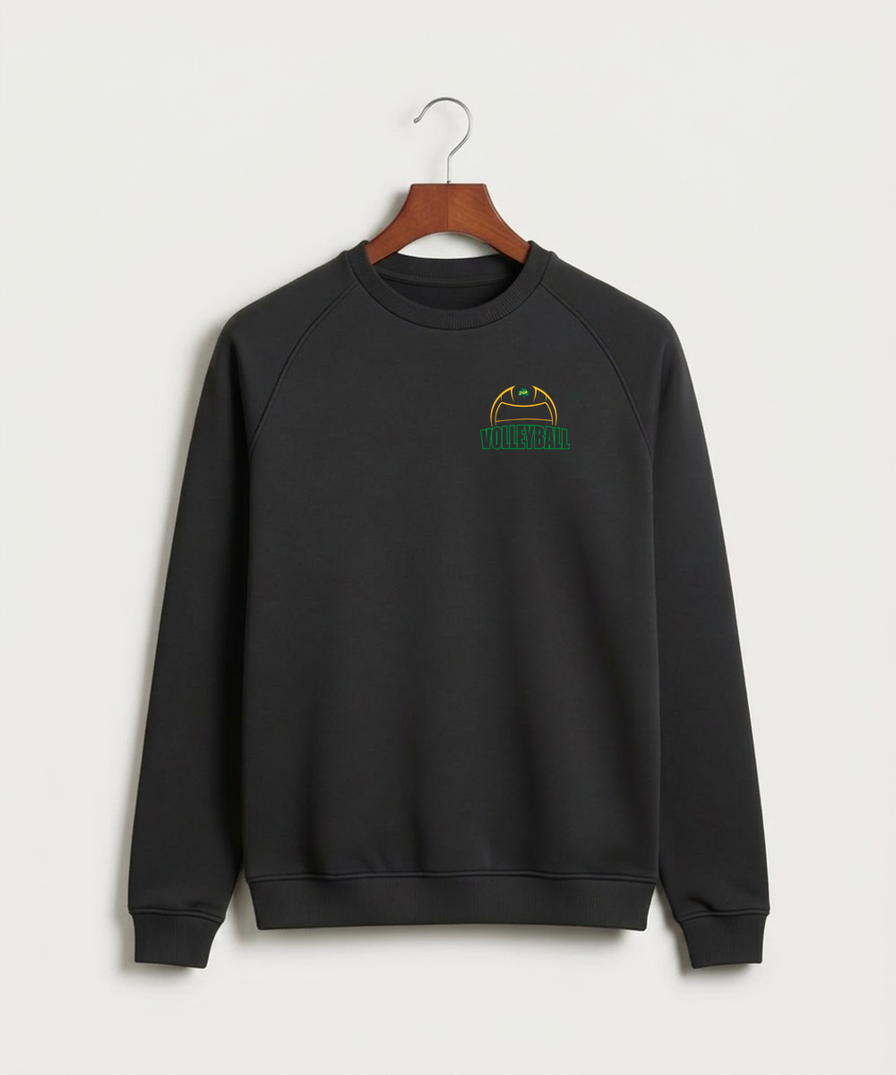 Rosemount High School Volleyball (Girls) - Black Crewneck - Left Chest