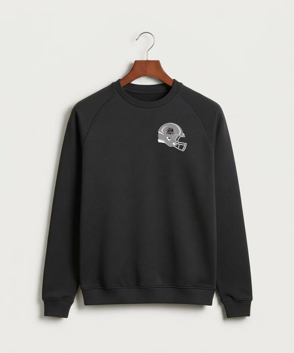 Yellow Medicine East High School Football (Boys) - Black Crewneck - Left Chest