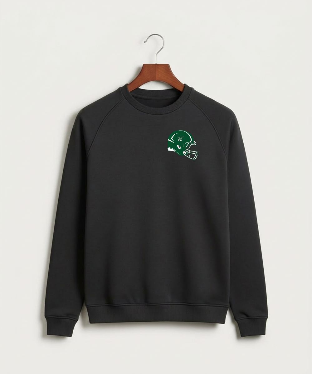 West Fargo High School Football (Boys) - Black Crewneck - Left Chest