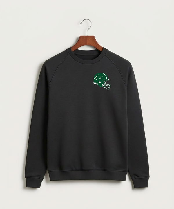 West Fargo High School Football (Boys) - Black Crewneck - Left Chest