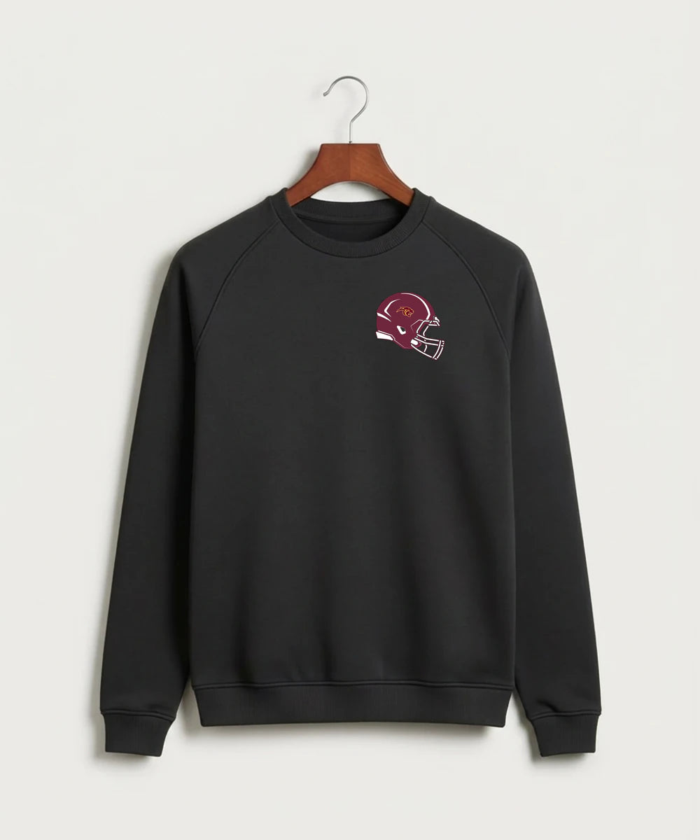 Pine Island High School Football (Boys) - Black Crewneck - Left Chest