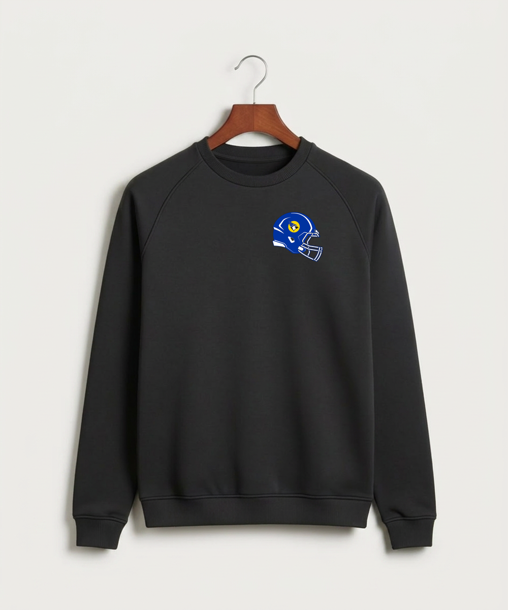Waseca High School Football (Boys) - Black Crewneck - Left Chest