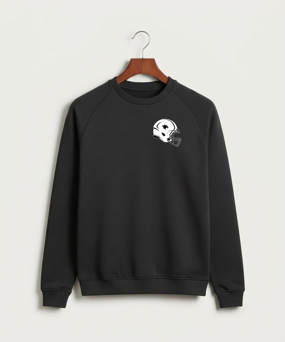 Nrheg Panthers High School Football (Boys) - Black Crewneck - Left Chest