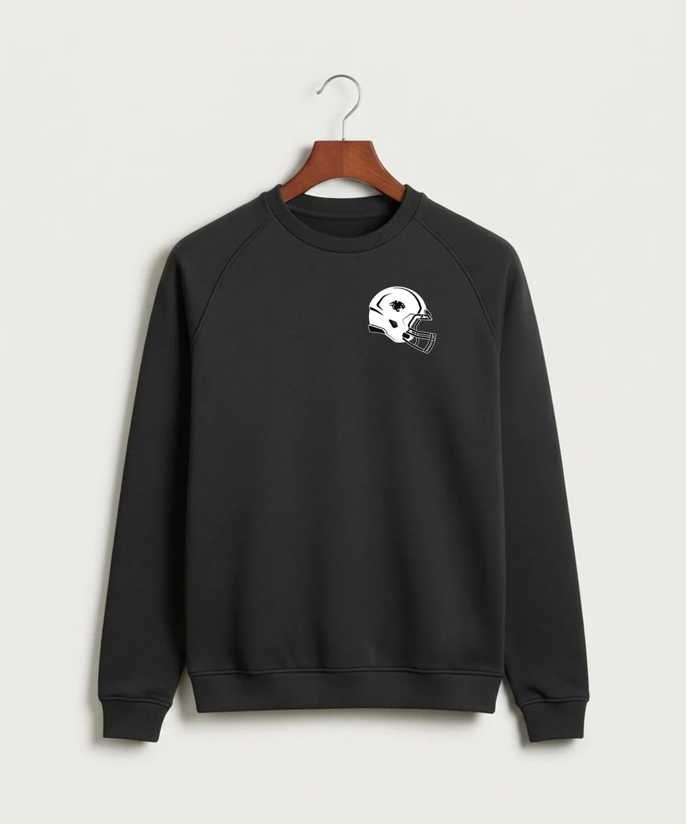 Nrheg Panthers High School Football (Boys) - Black Crewneck - Left Chest
