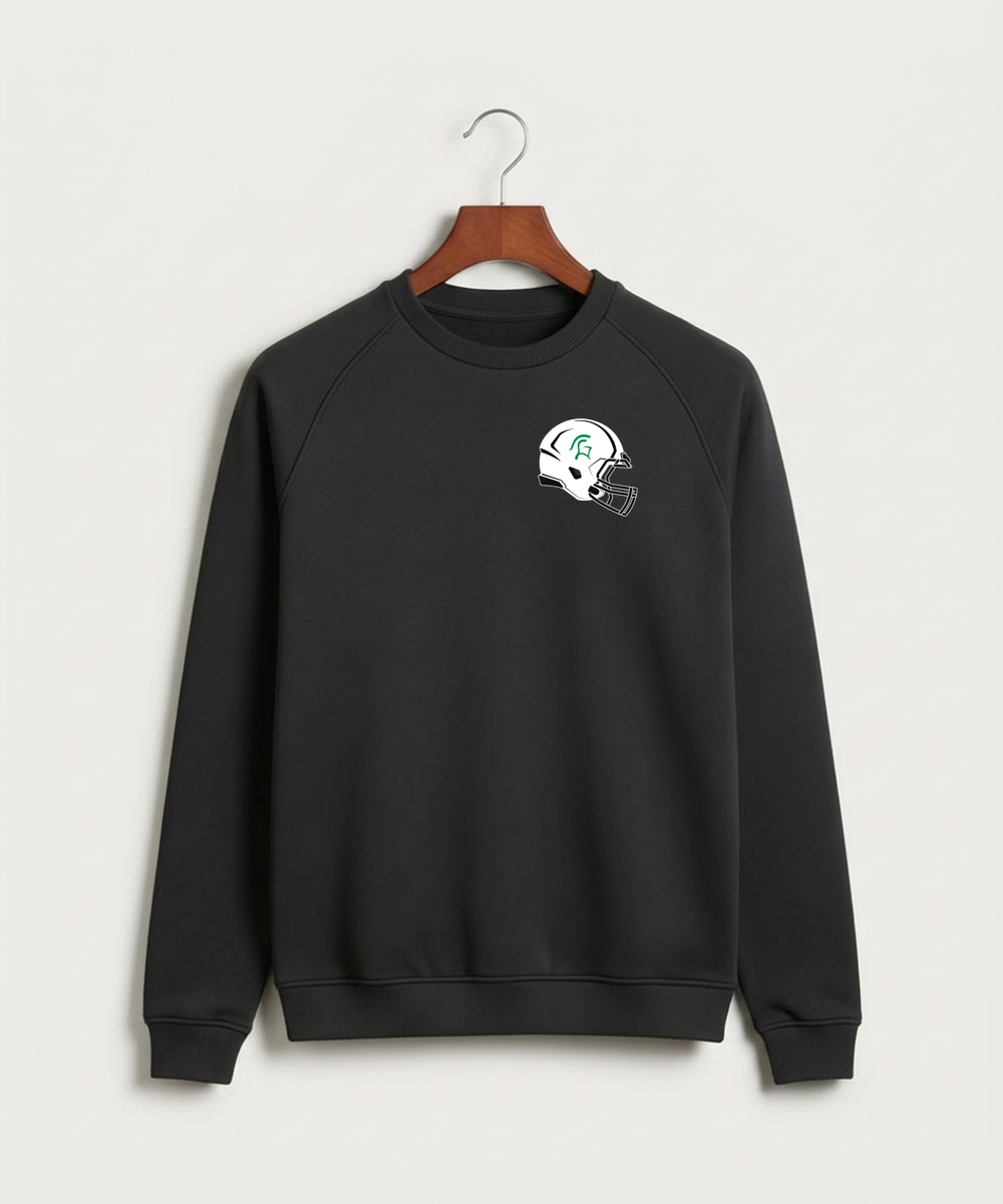 La Crescent High School Football (Boys) - Black Crewneck - Left Chest