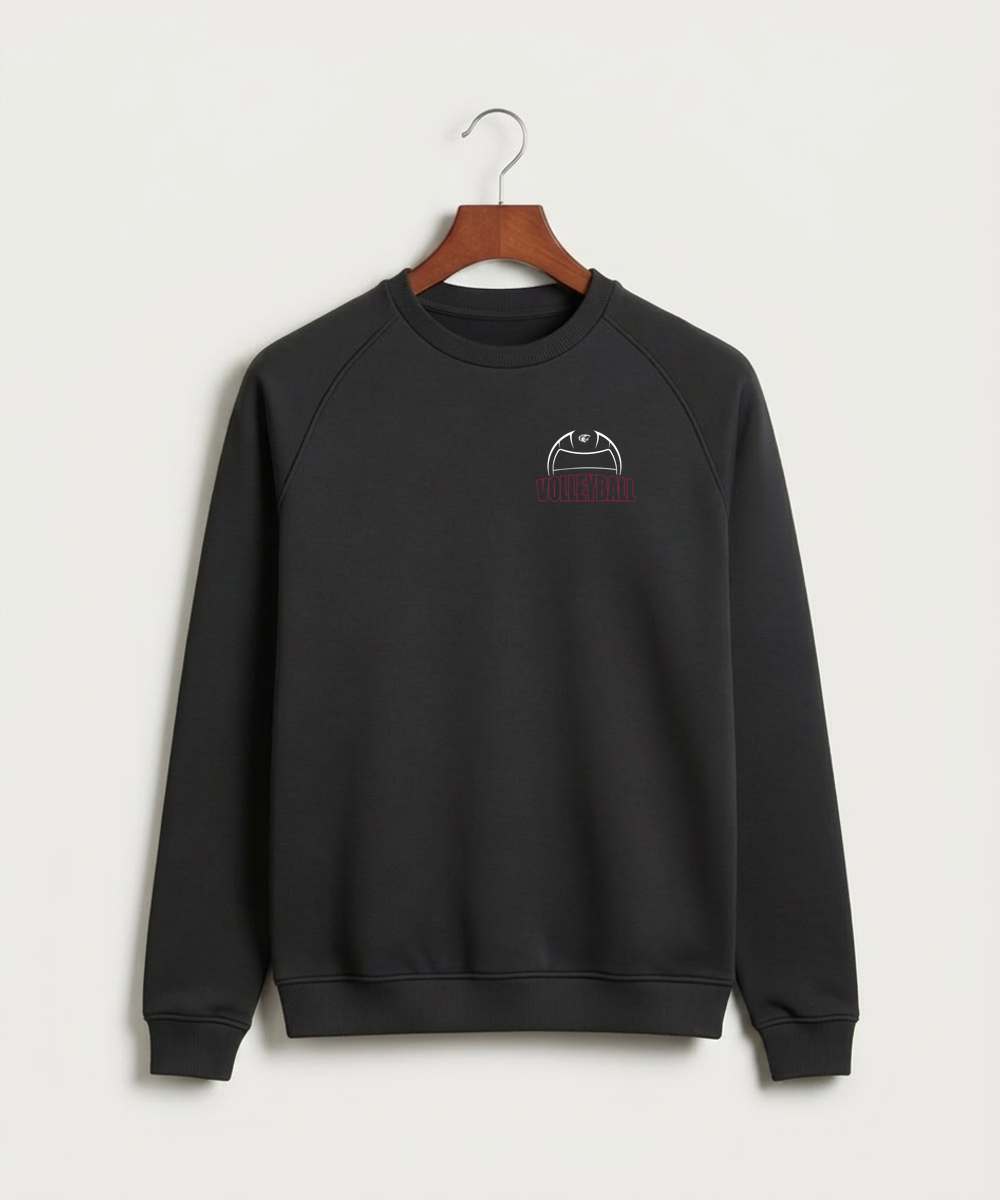 Triton High School Volleyball (Girls) - Black Crewneck - Left Chest