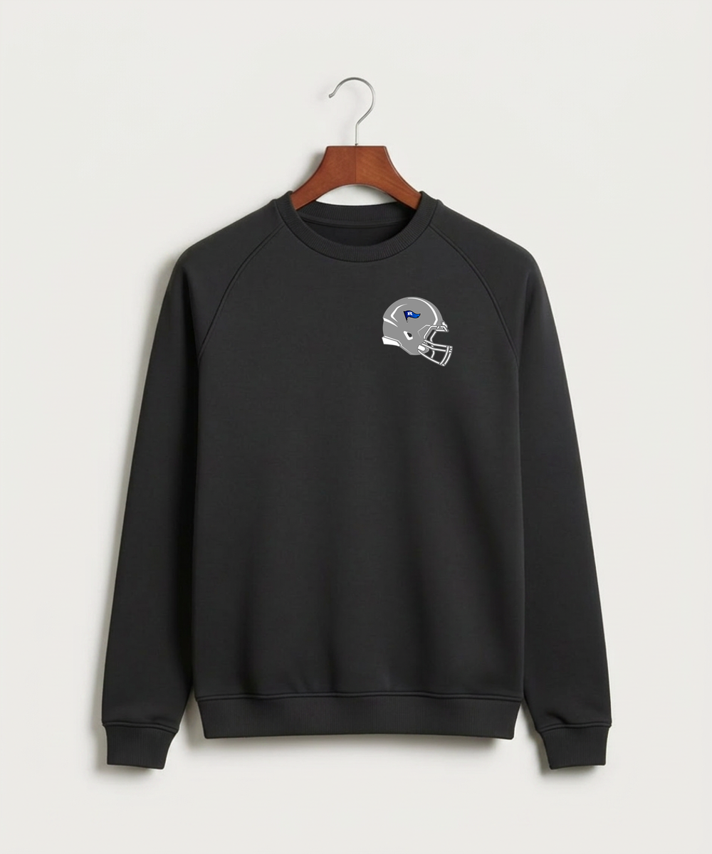 Red Lake County Central Football (Boys) - Black Crewneck - Left Chest