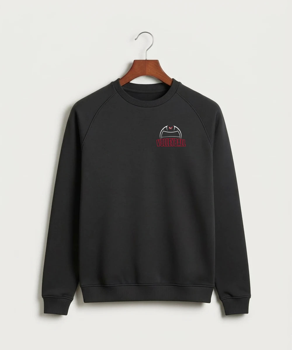 Wabasha Kellogg High School Volleyball (Girls) - Black Crewneck - Left Chest