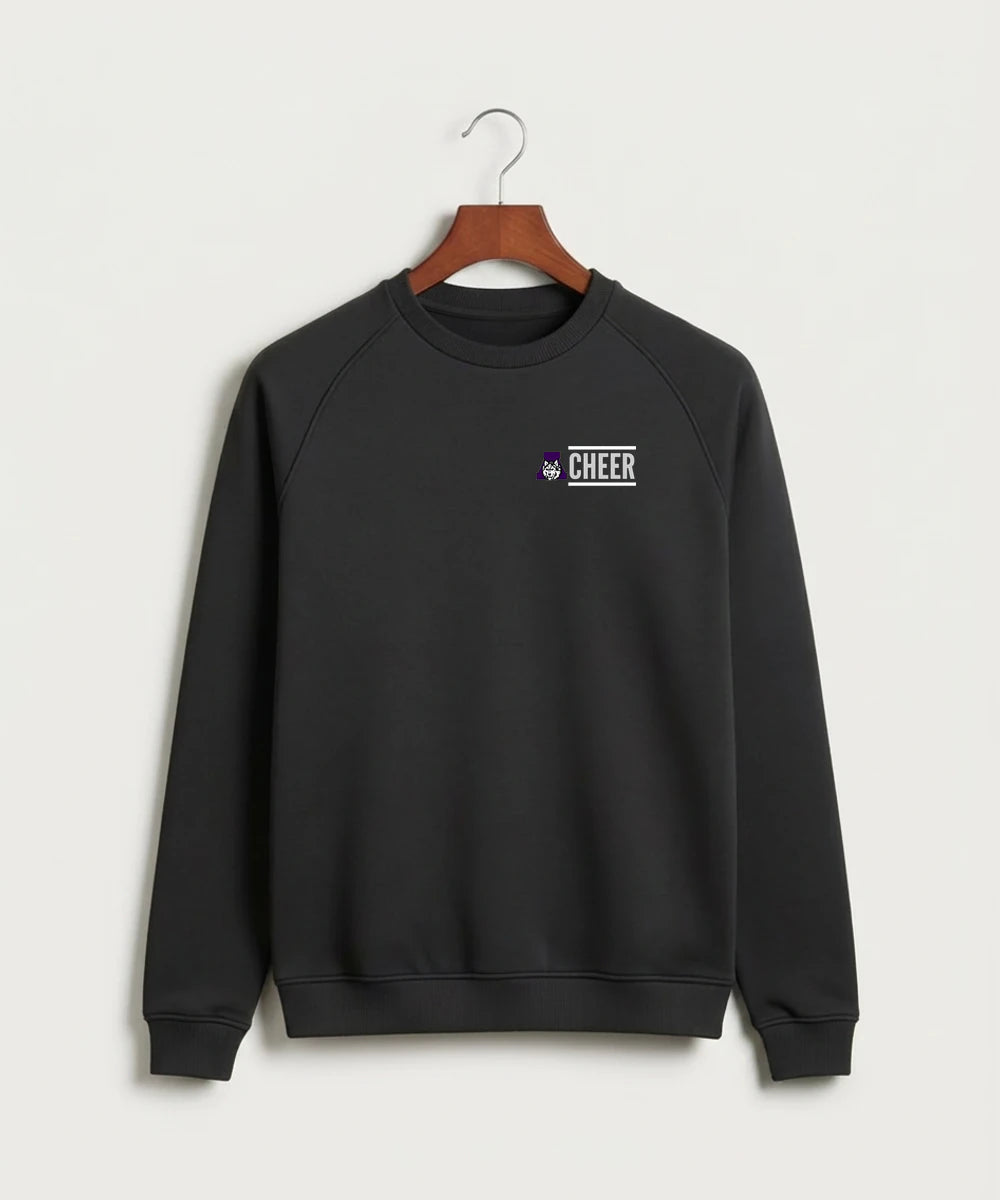Albany High School Cheerleading - Black Crewneck - Left Chest