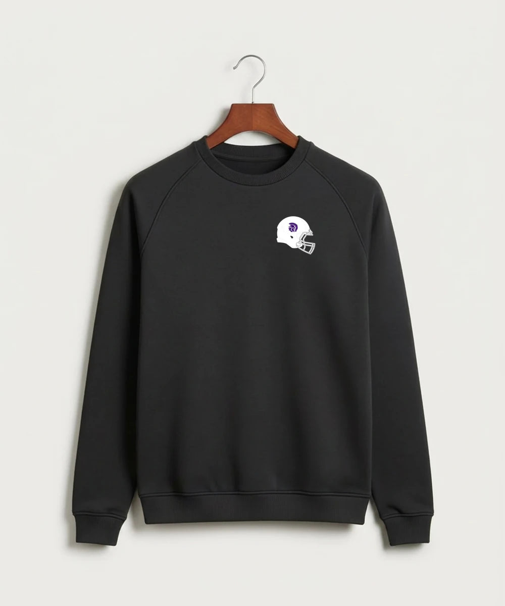 Barnesville High School Football (Boys) - Black Crewneck - Left Chest