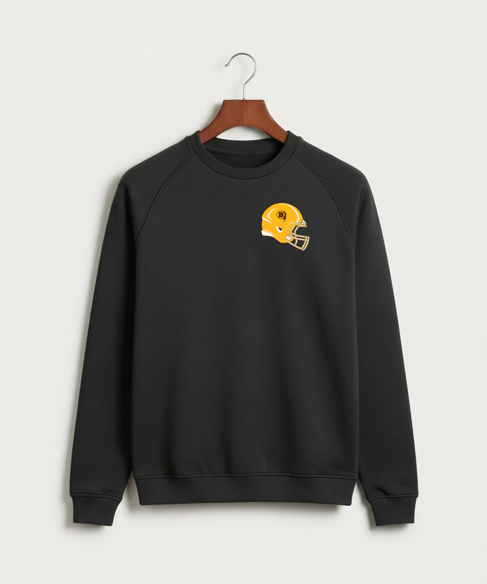 Benson High School Football (Boys) - Black Crewneck - Left Chest