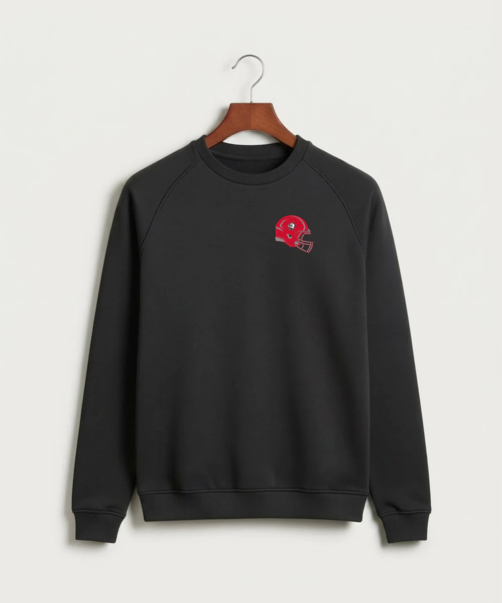 Buffalo High School Football (Boys) - Black Crewneck - Left Chest