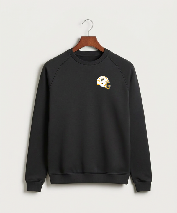 Burnsville High School Football (Boys) - Black Crewneck - Left Chest