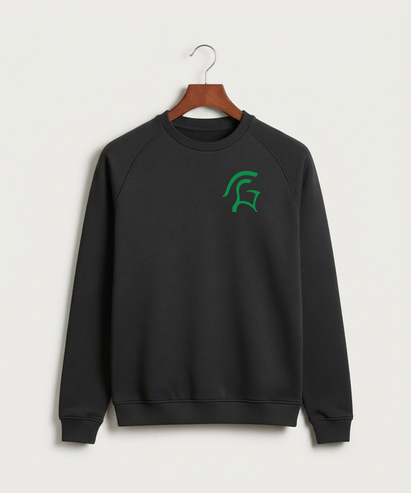 La Crescent High School Football (Boys) - Black Crewneck - Left Chest