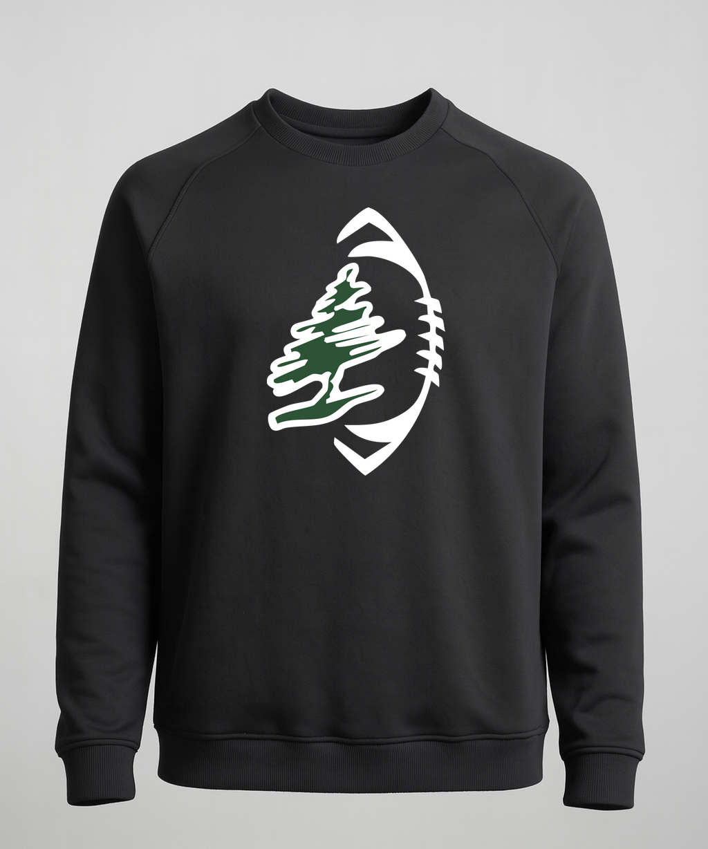 DC Everest Middle School Football — example store - Black Crewneck - Left Chest