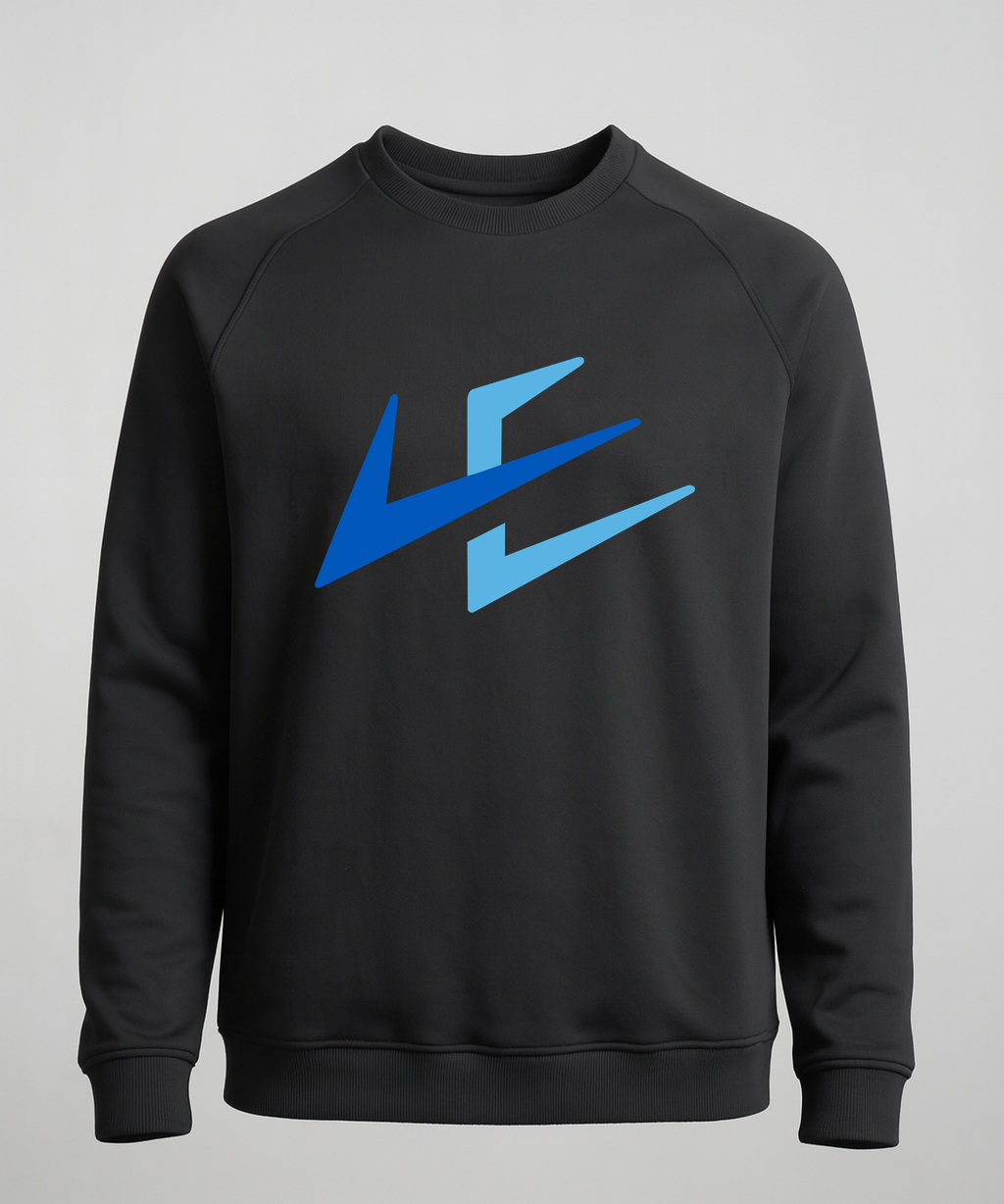 Leading Edge example_store - Black Crewneck - Left Chest