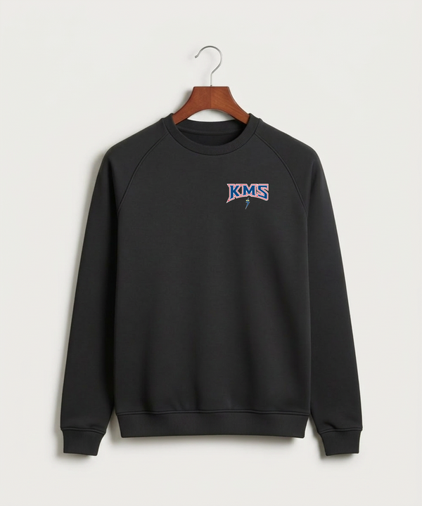 Kerkhoven-Murdock-Sunburg High School Football (Boys) - Black Crewneck - Left Chest