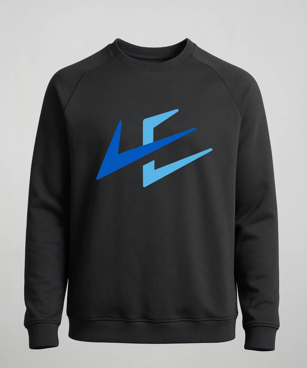 Leading Edge example_store - Black Crewneck - Left Chest