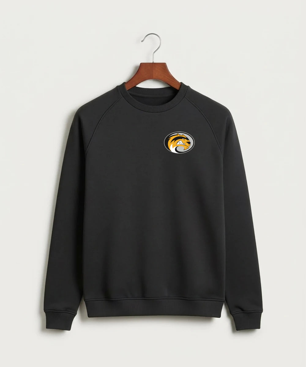 Sibley East High School Football (Boys) - Black Crewneck - Left Chest