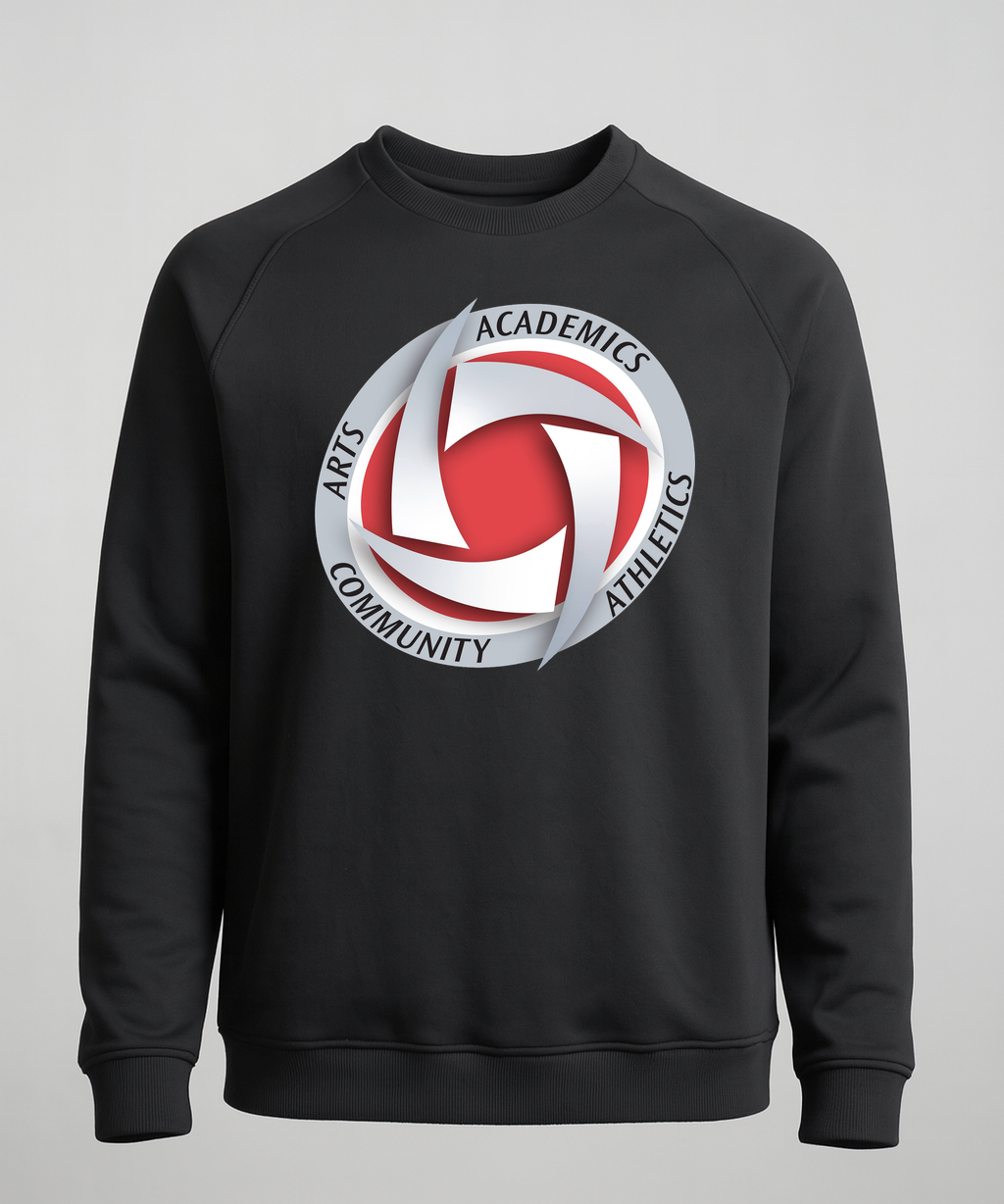 Houston Volleyball - Black Crewneck - Left Chest