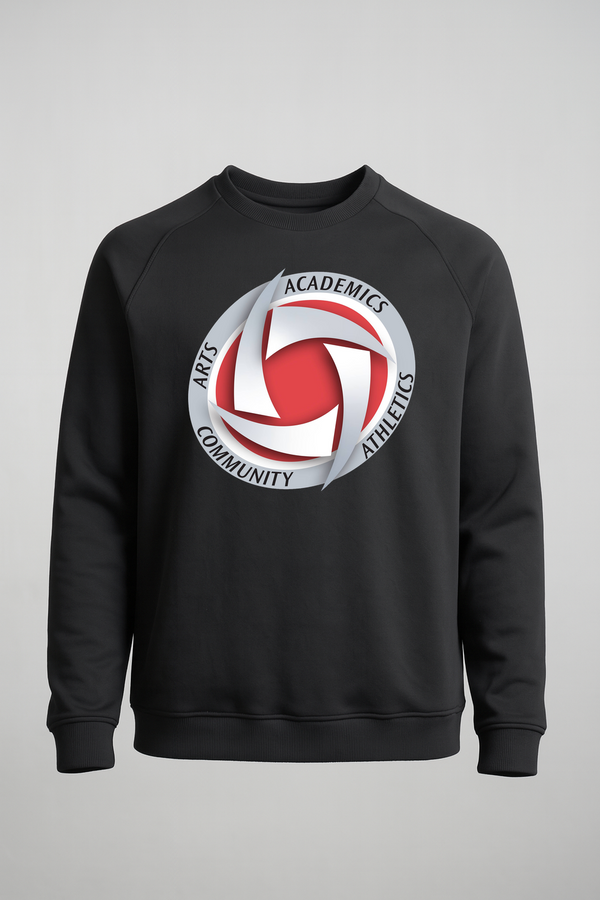 Houston Volleyball - Black Crewneck - Left Chest