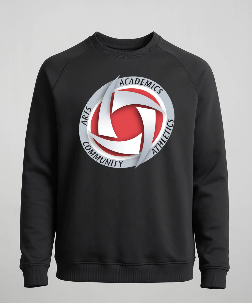 Houston Volleyball - Black Crewneck - Left Chest