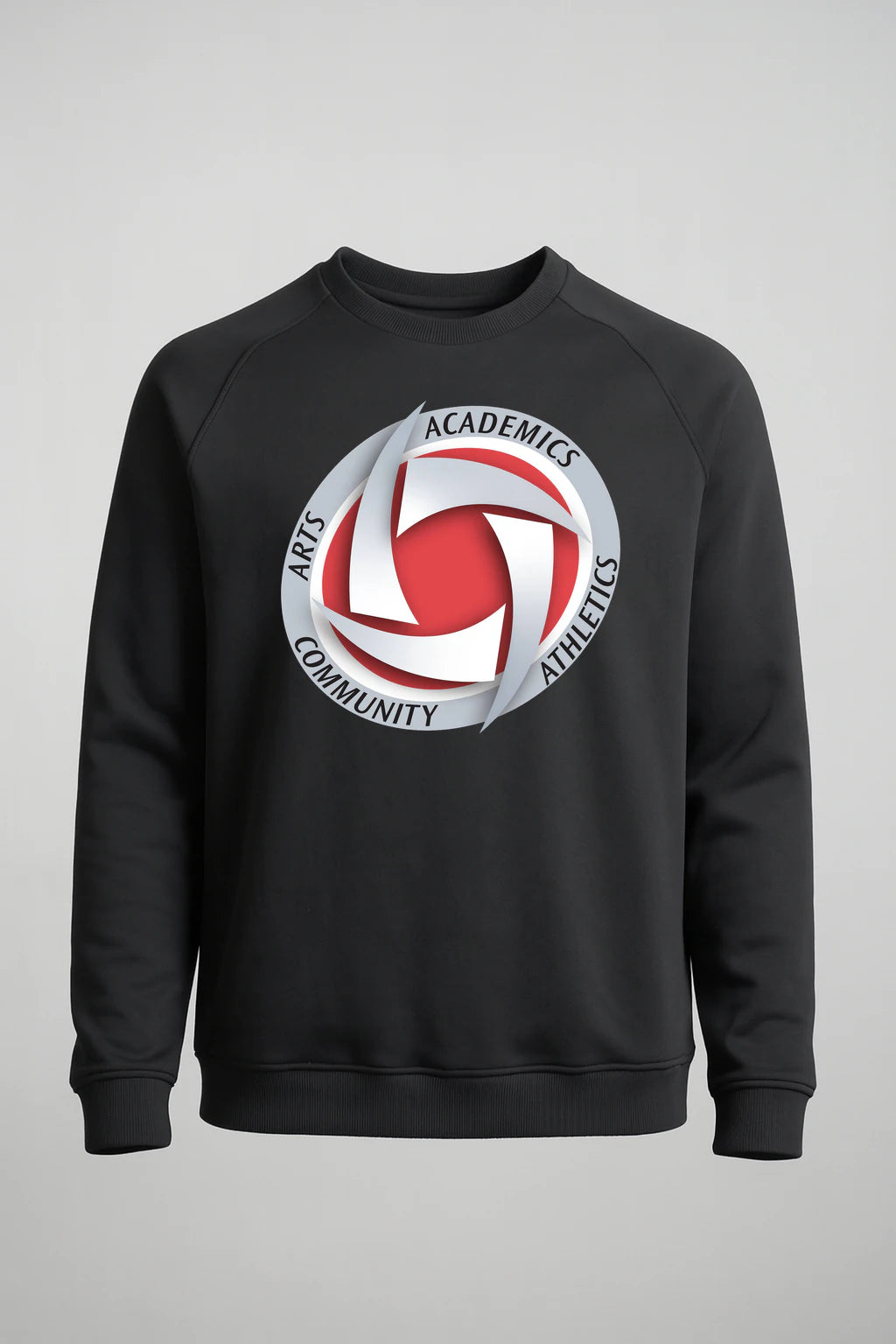 Houston Volleyball - Black Crewneck - Left Chest