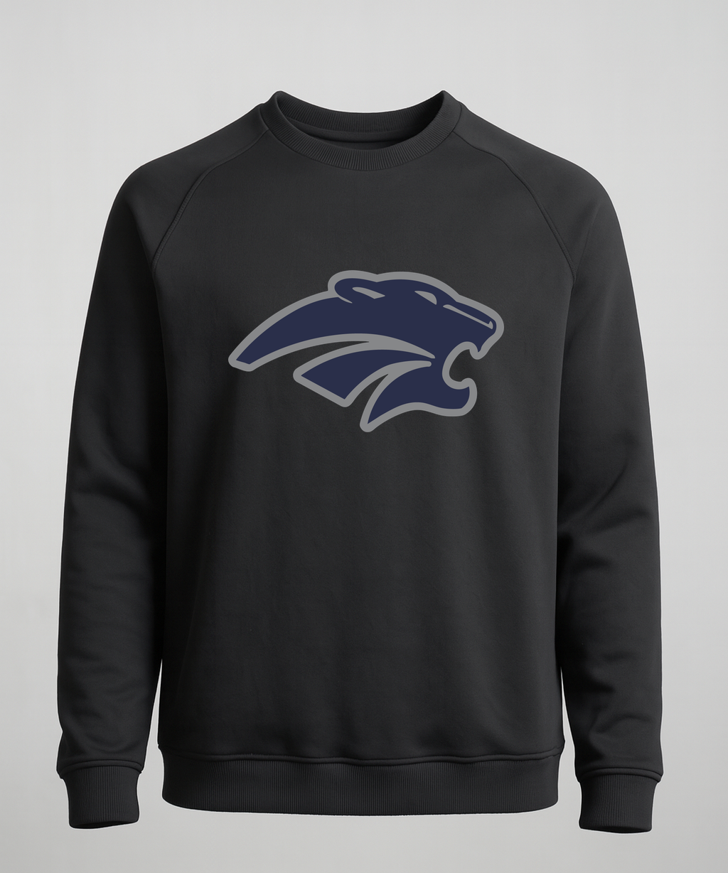 Zumbrota-Mazeppa Volleyball - Black Crewneck - Left Chest