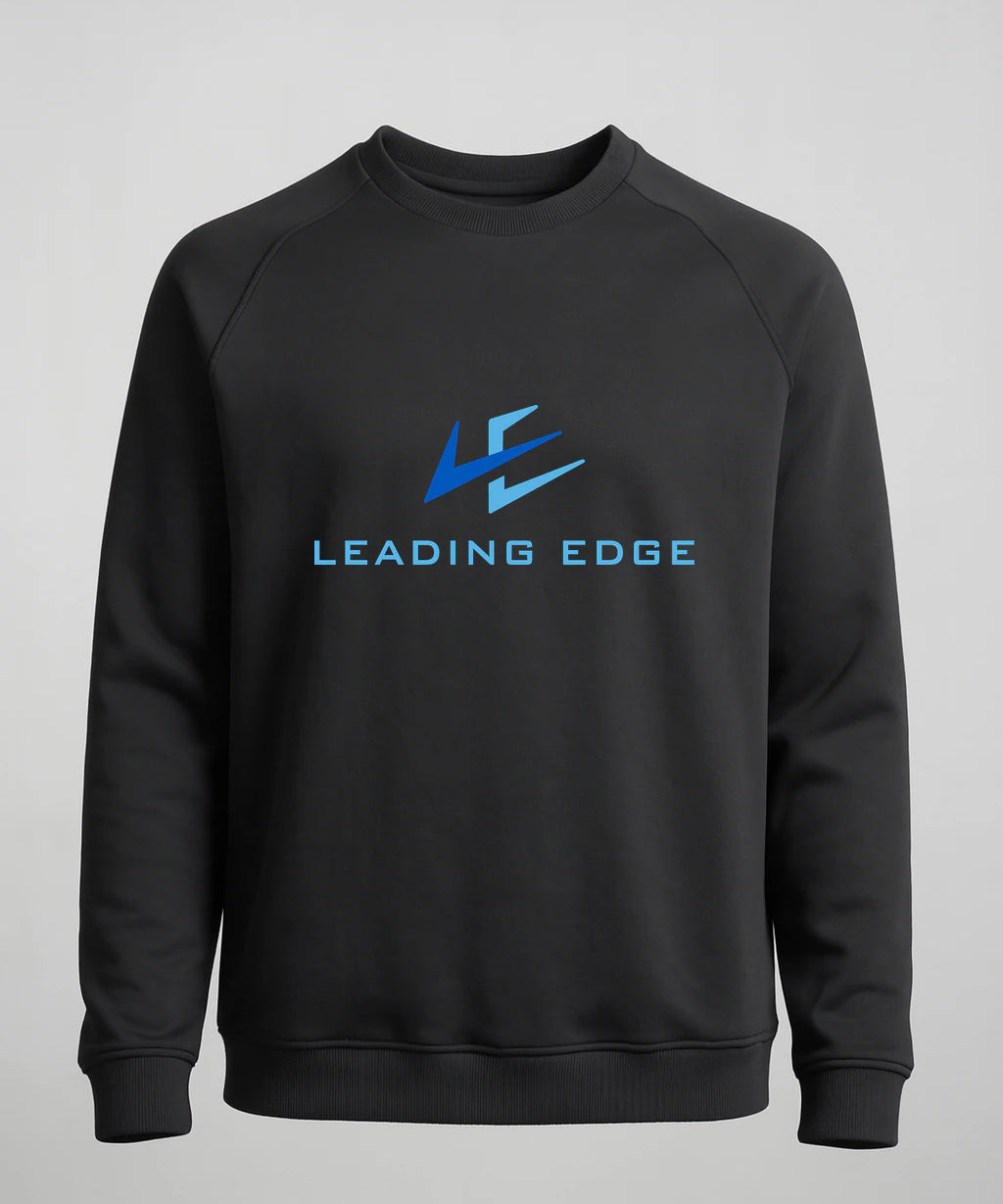 Leading Edge example_store - Black Crewneck - Left Chest