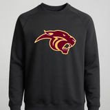 Pine Island Football - Black Crewneck - Left Chest