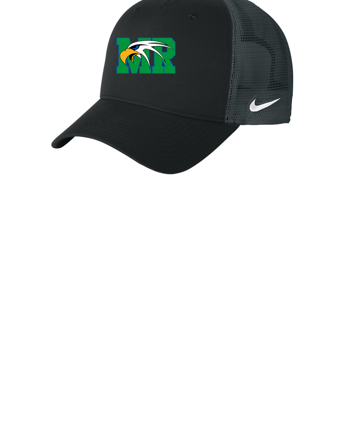 Maple River High School hockey_boys - Black/ Dark Grey Nike Snapback Mesh Trucker Cap NKFN9893
