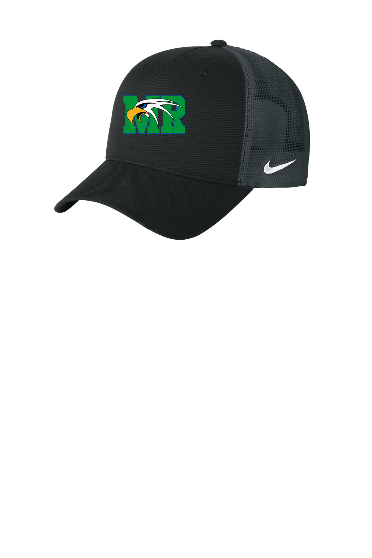 Maple River High School hockey_boys - Black/ Dark Grey Nike Snapback Mesh Trucker Cap NKFN9893