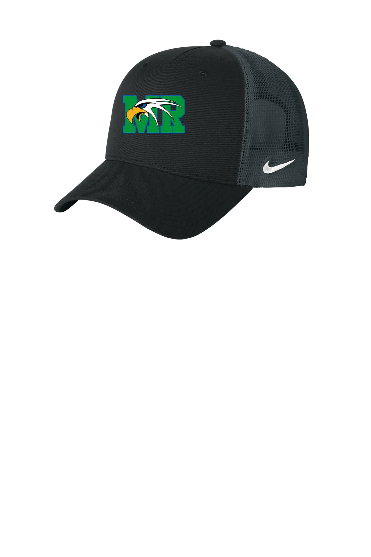 Maple River High School hockey_boys - Black/ Dark Grey Nike Snapback Mesh Trucker Cap NKFN9893