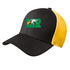Maple River High School tennis - Black/ Gold New Era - Stretch Mesh Cap. NE1020