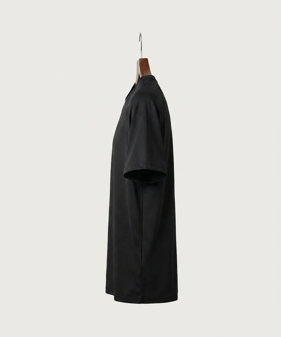 Forreston Golf - Black Tee - Left Chest (side)