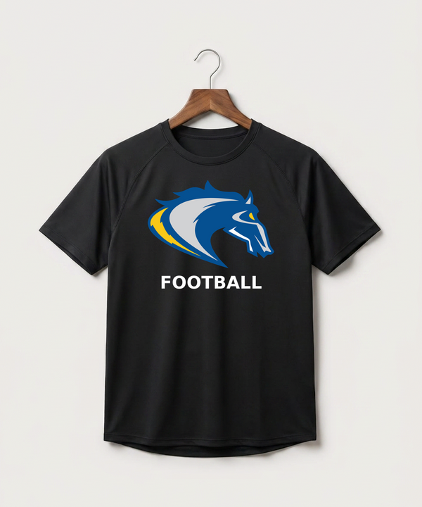 Riverside High School Football general - Black Tee - Full Front