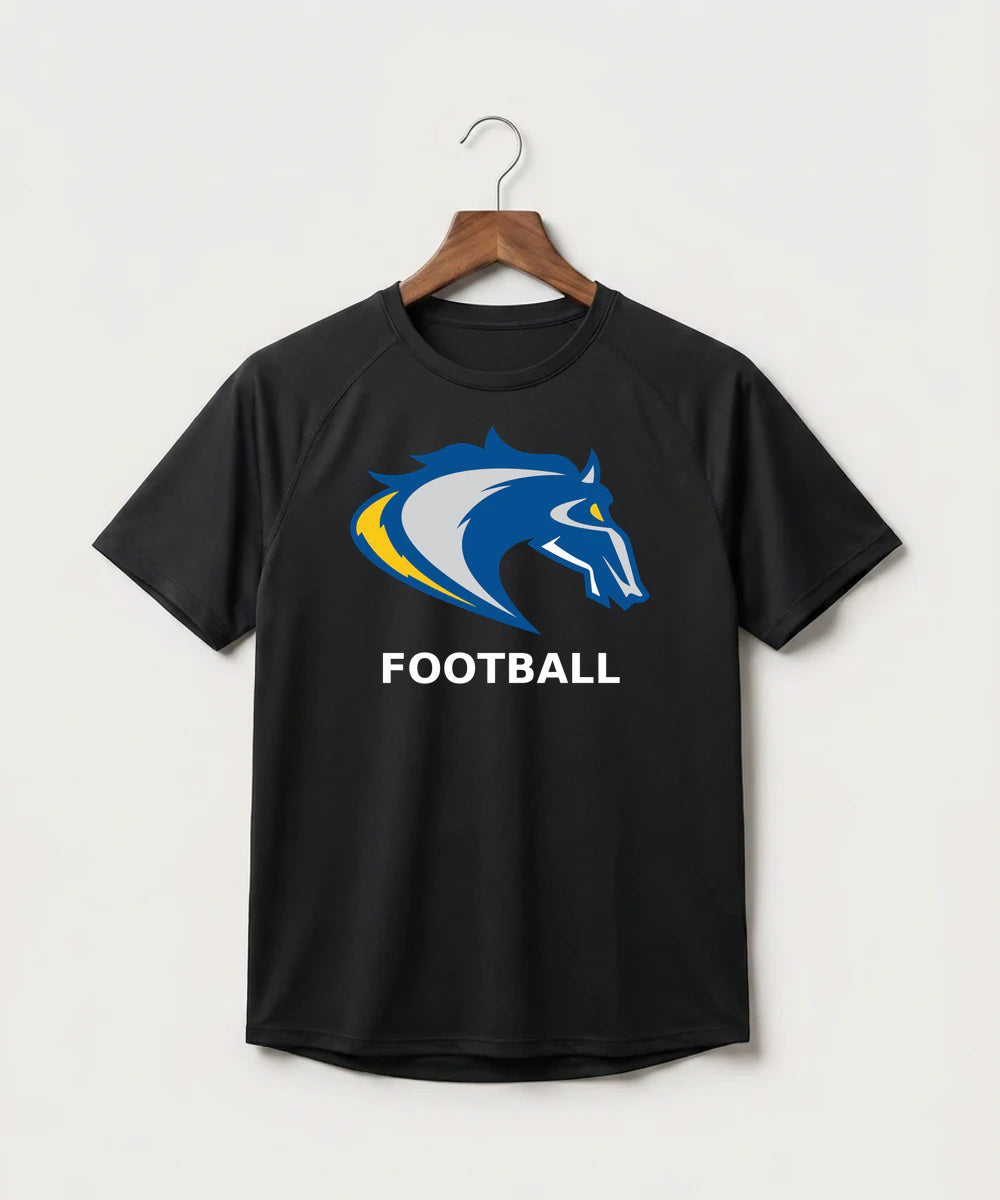 Riverside High School Football general - Black Tee - Full Front