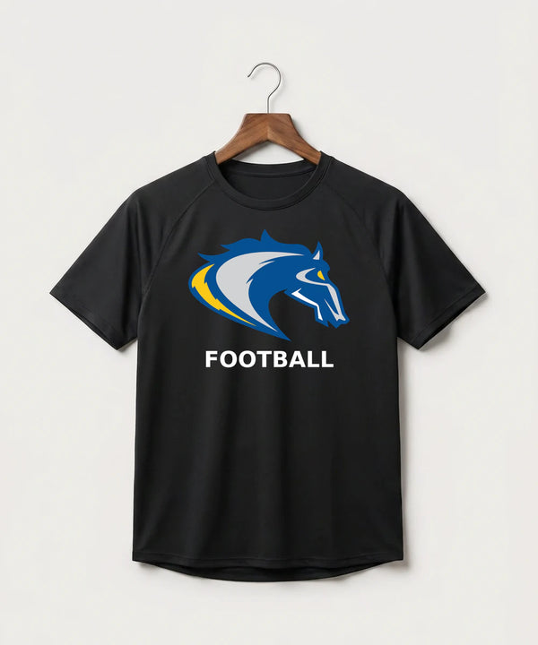Riverside High School Football general - Black Tee - Full Front
