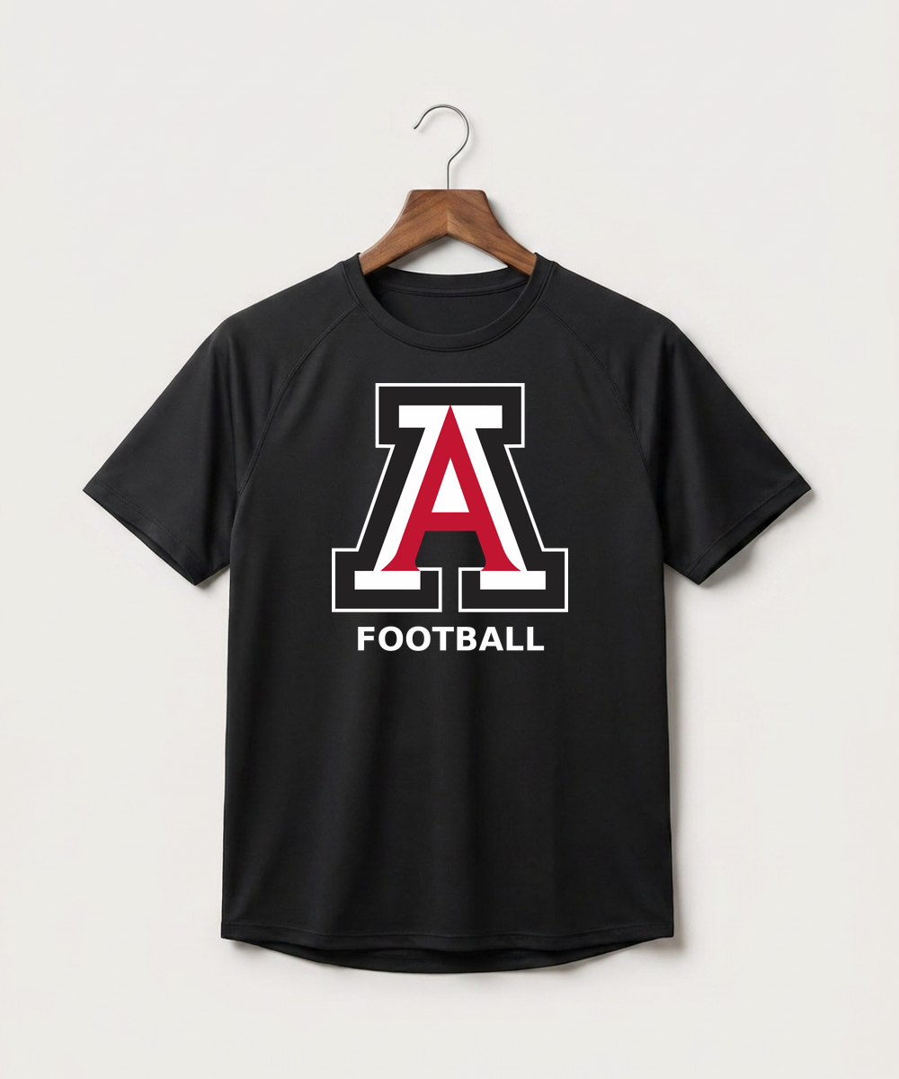 Amboy Football general - Black Tee - Full Front