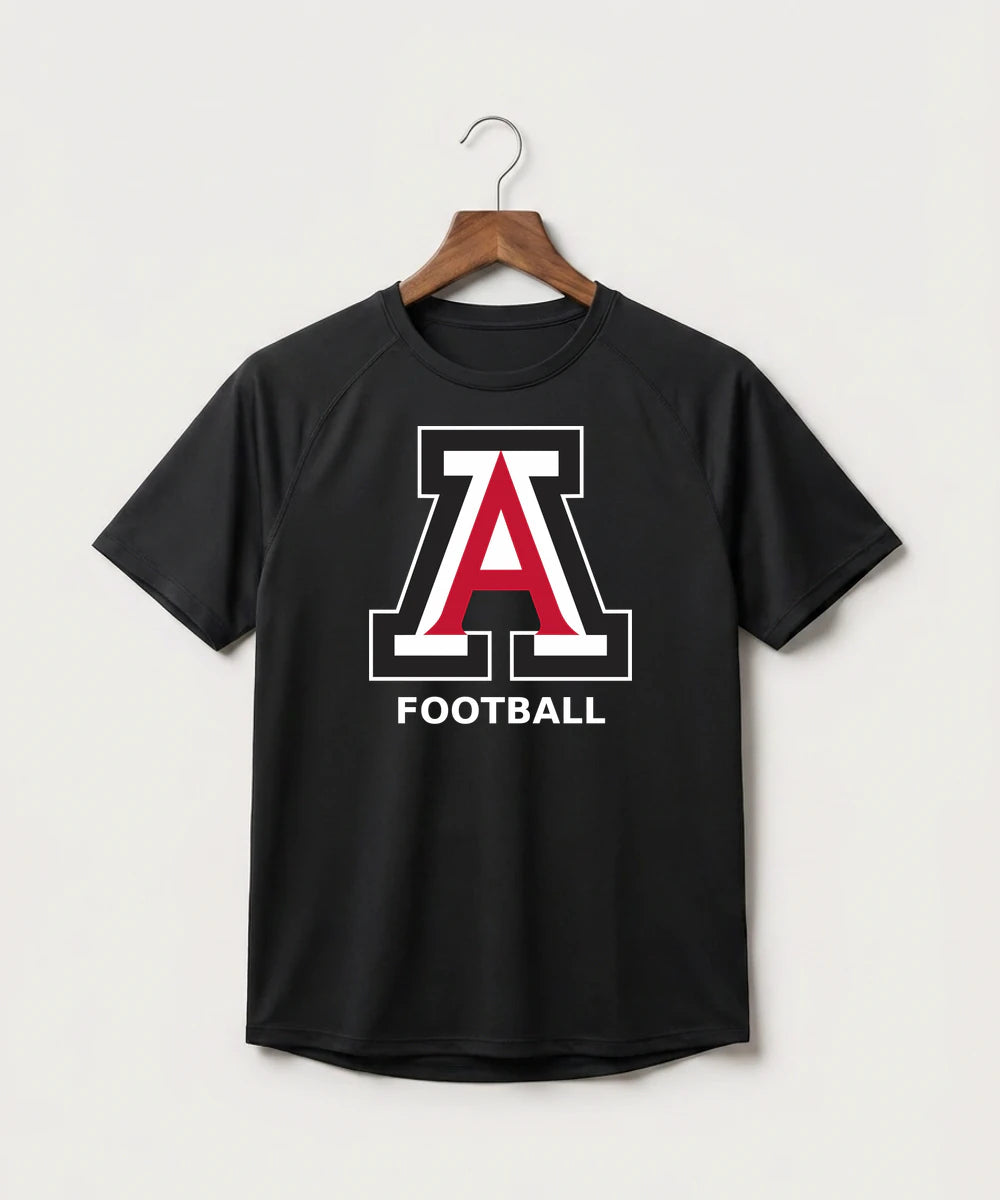 Amboy Football general - Black Tee - Full Front
