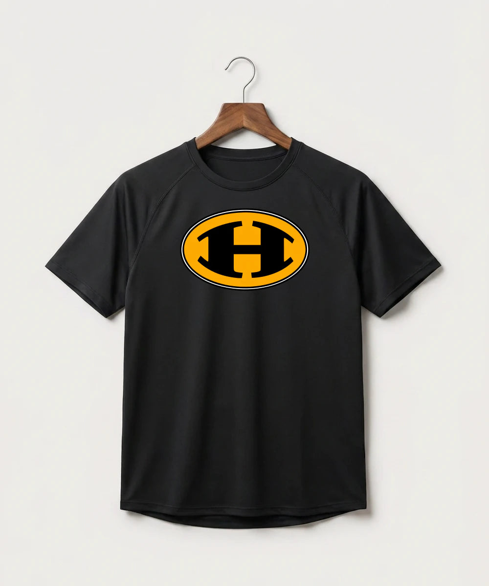Hutchinson High School Football (Boys) - Black Tee - Full Front