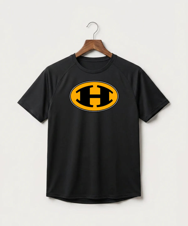 Hutchinson High School Football (Boys) - Black Tee - Full Front