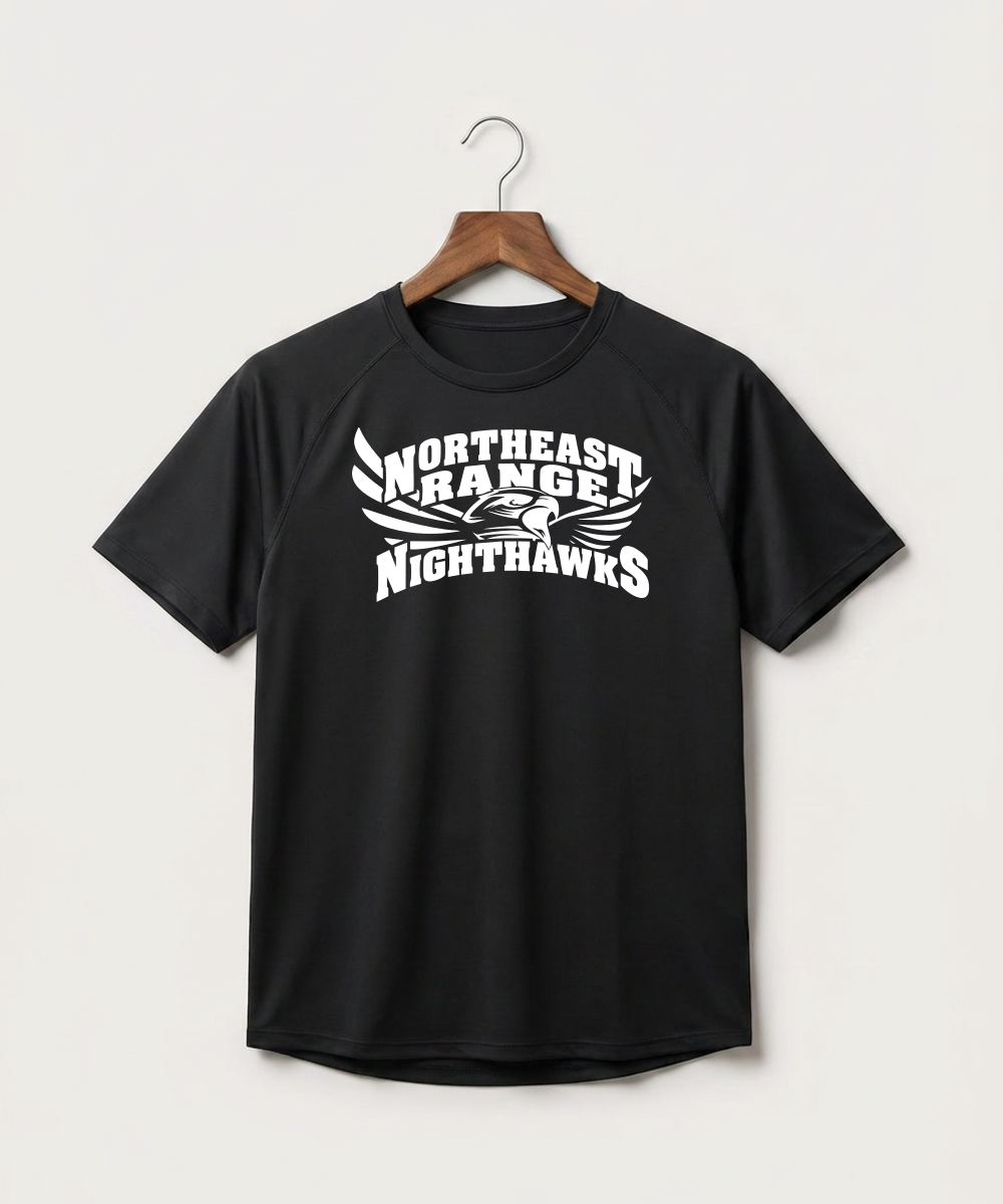 Northeast Range High School Volleyball (Girls) - Black Tee - Full Front