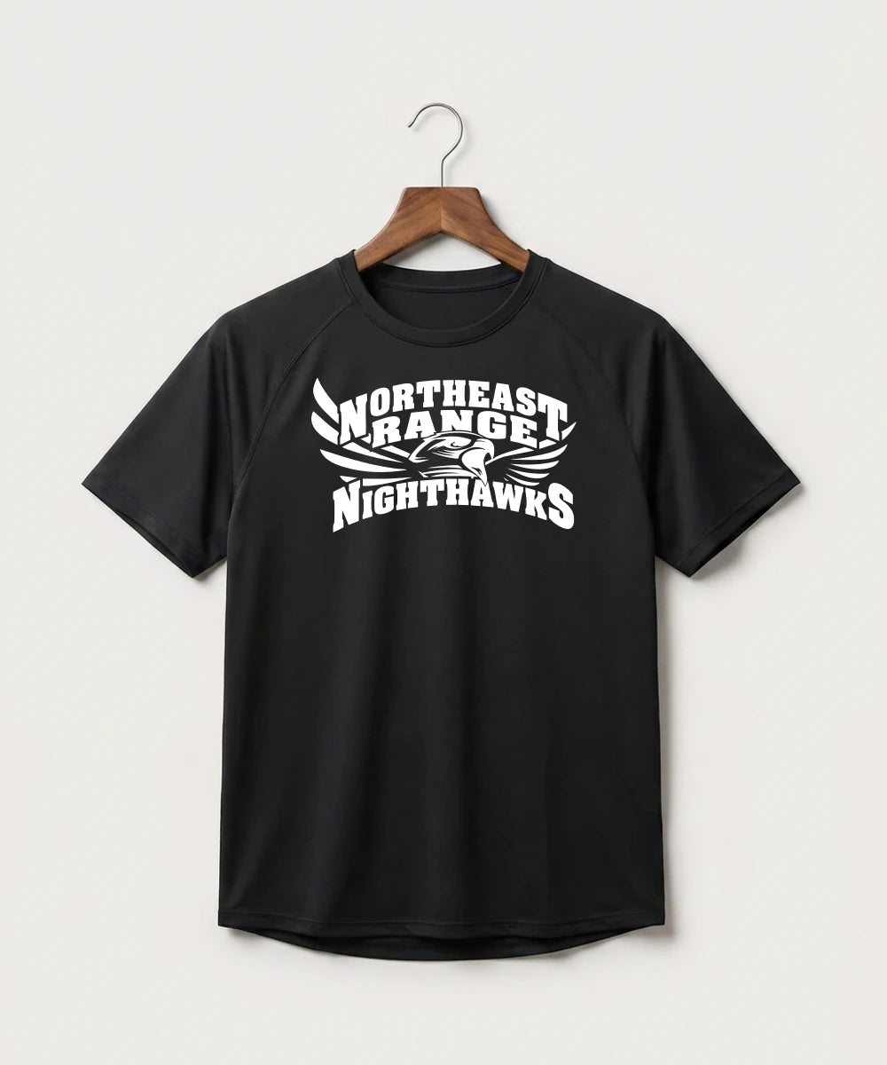 Northeast Range High School Volleyball (Girls) - Black Tee - Full Front